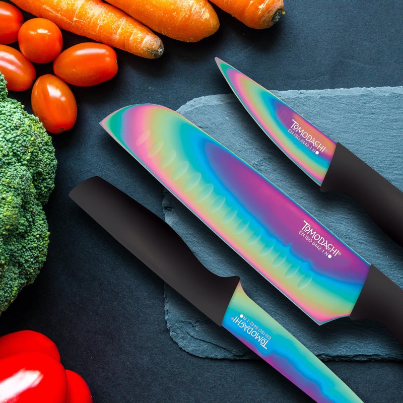 Hampton Forge HMC01A656D Rainbow Titanium â€“ 12 Piece Cutlery Set â€“ Multi - Image 4